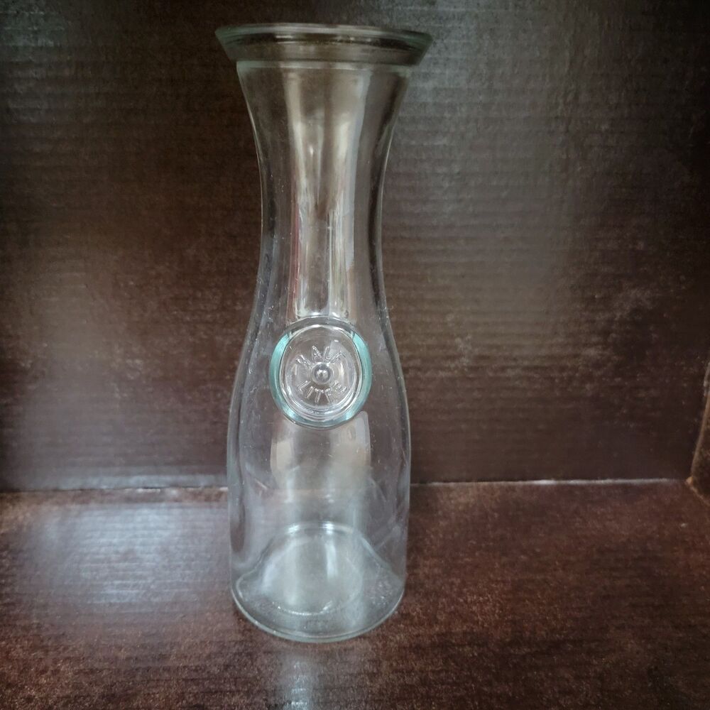 Anchor Hocking Half Litre 0.5L Clear Glass Juice Wine Water Carafe Decanter USA